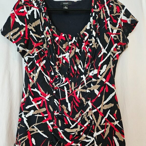 Alfani Short Sleeve Shirt XL Rouched - Picture 1 of 6